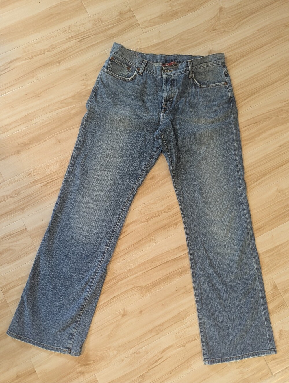 Vtg Made In USA Lucky Brand Women's Easy Glimmer Button Fly Relaxed Jeans Sz 14